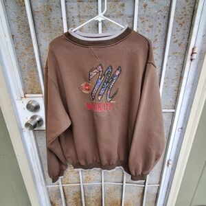 Vintage 90s Genus Mickey Mouse Unlimited Brown Crewneck Sweatshirt size XL